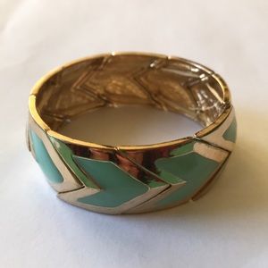 Gold and vintage green bracelet